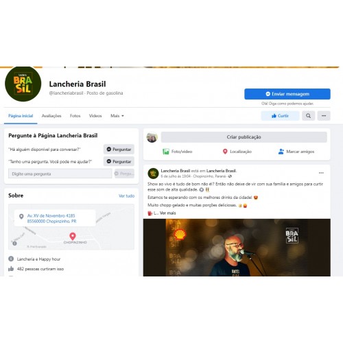Cliente - Lancheria Brasil & Posto Shell - Chopinzinho - PR